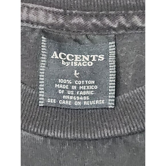 Accents By Isaco Reinbeer T-Shirt Black Adult Size Large - Picture 3 of 4